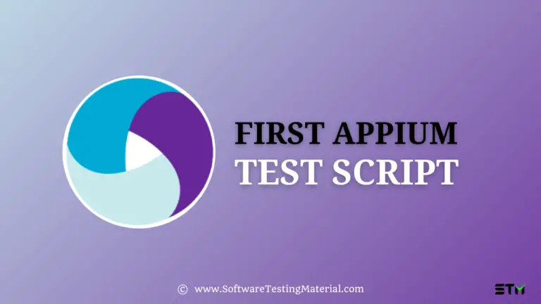 First Appium Test Script