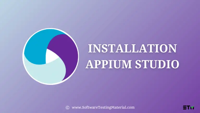 Installation Appium Studio