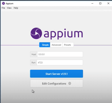 Start Appium Server