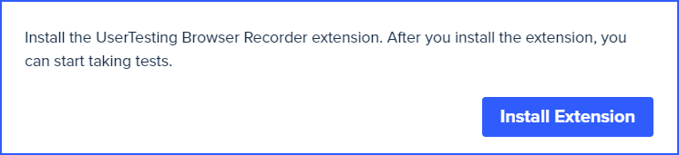 UserTesting Install Extension