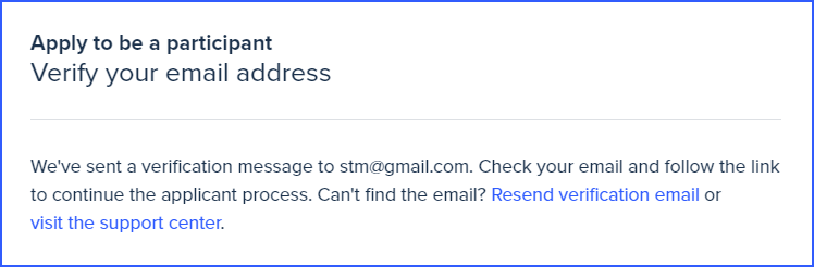 UserTesting Verify Email