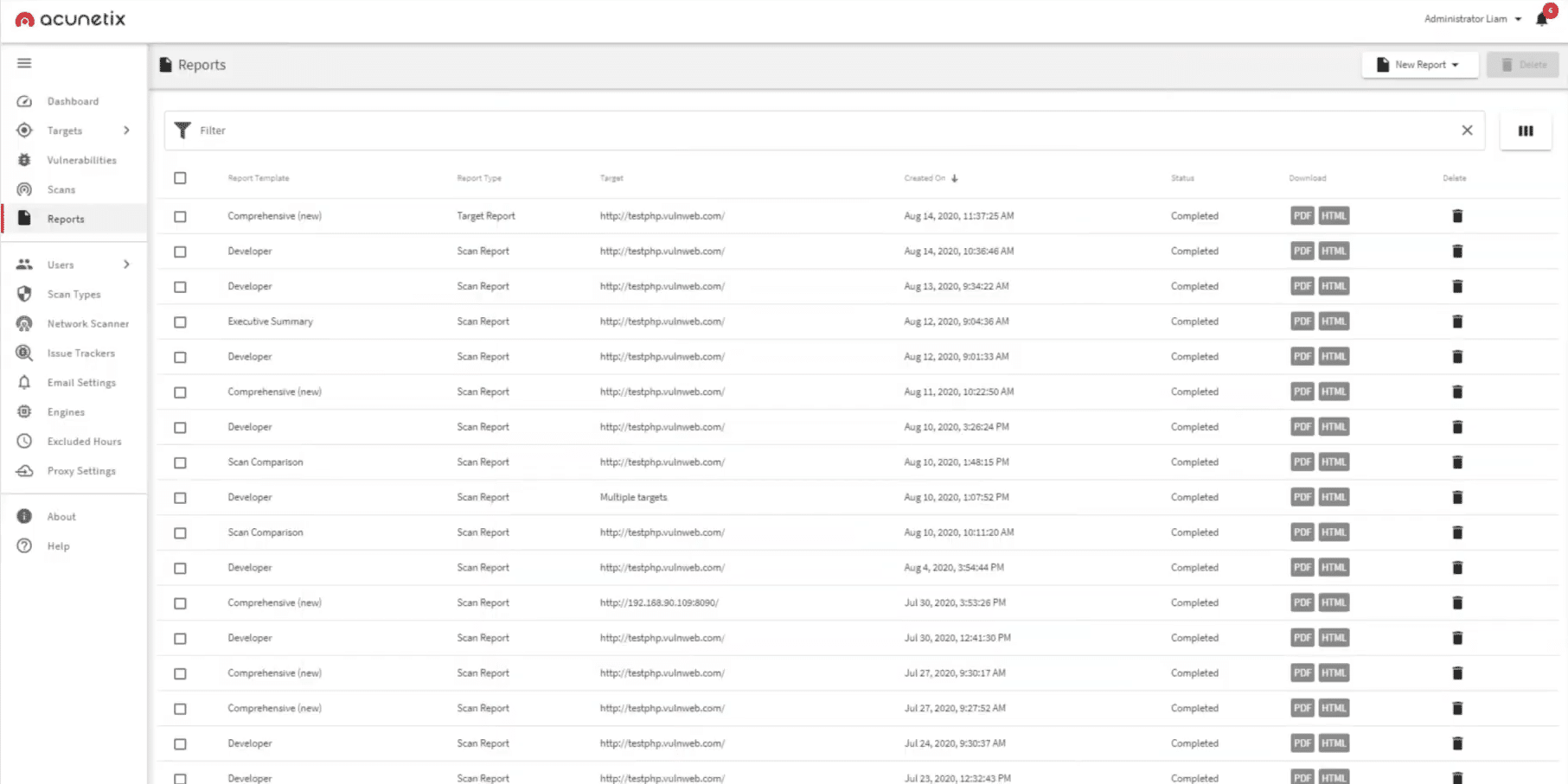 Acunetix Reports