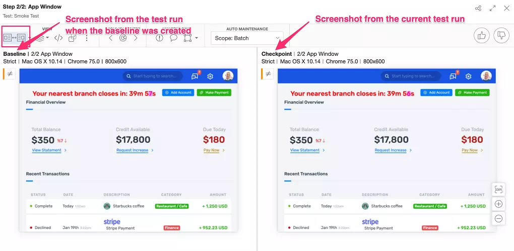 Applitools Eye Visual Testing Solution