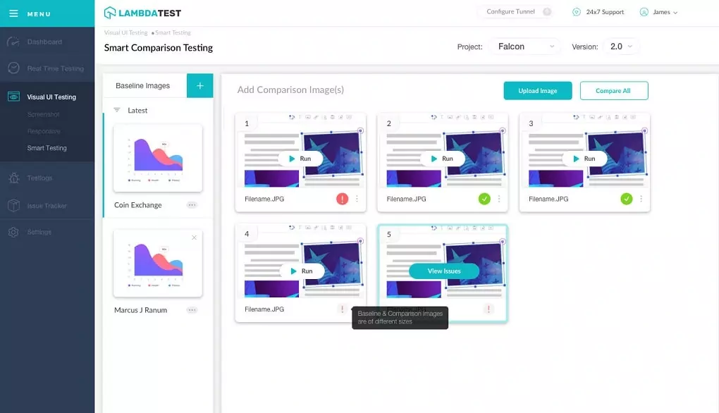 LambdaTest Visual Testing Solution