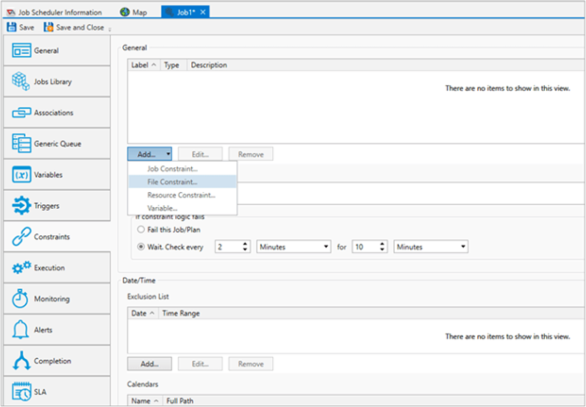 Scheduling Jobs Constraints In ActiveBatch