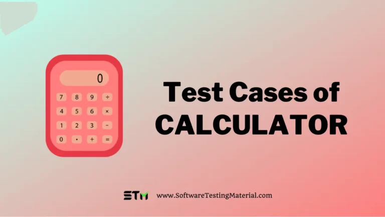 Test Cases For Calculator