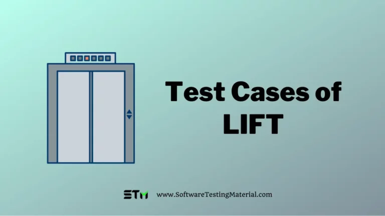 Sample Test Cases For Lift