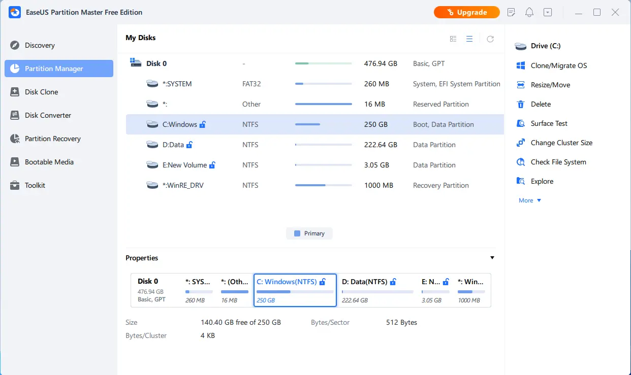 EaseUS Partition Master