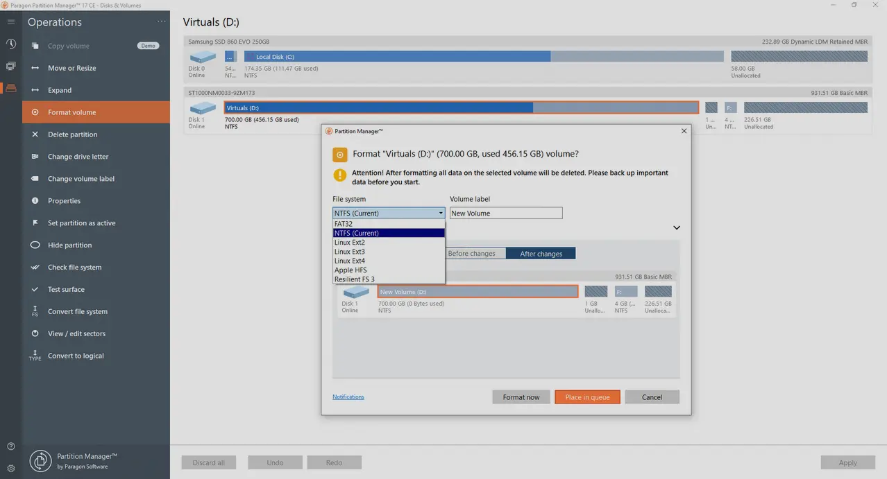 Paragon Partition Manager