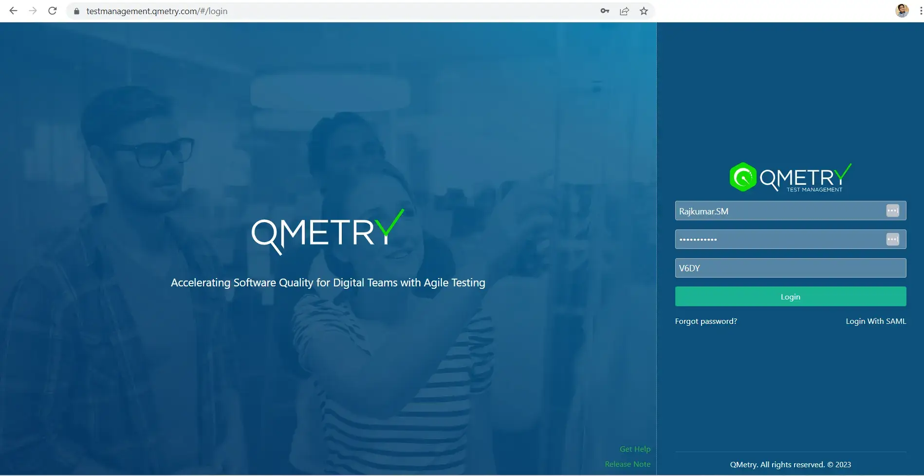 QMetry Login