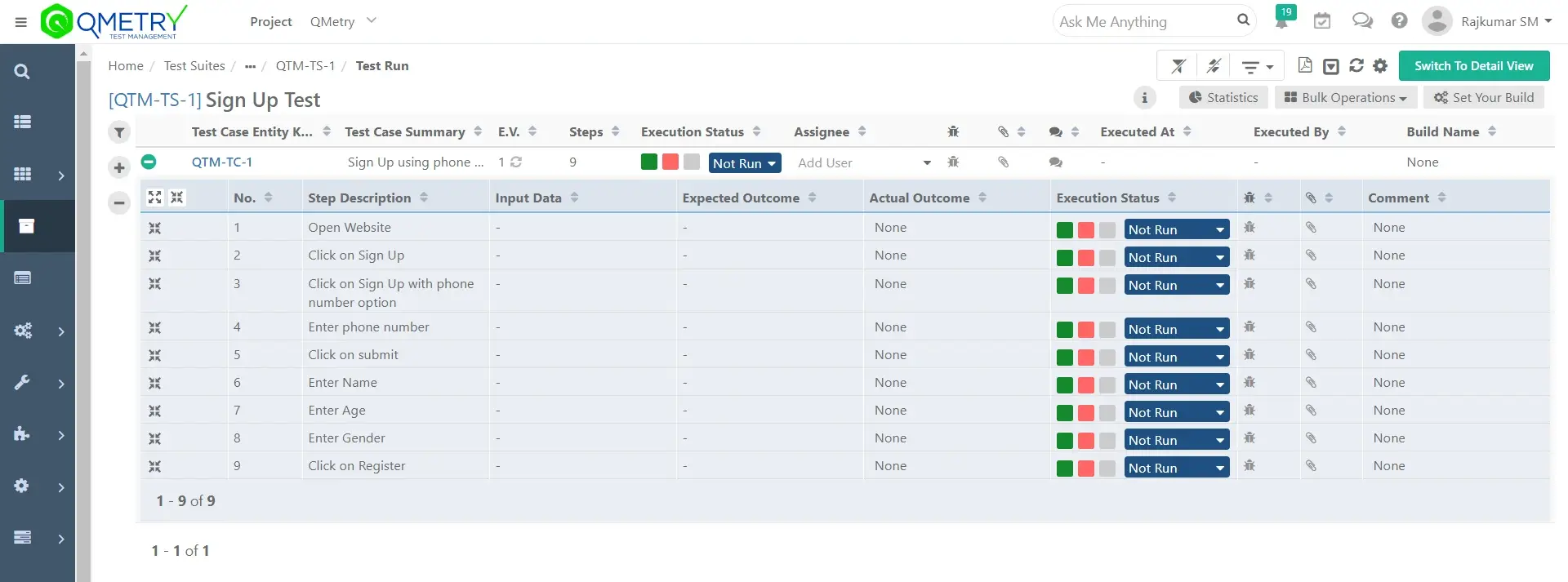 QMetry TestSuite Execution 2