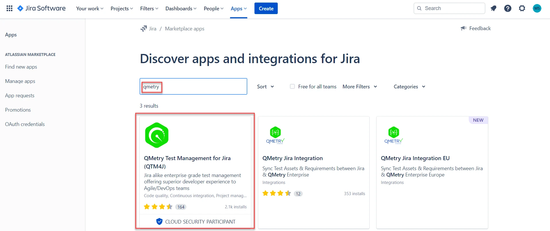 QTM4J Atlassian Jira Search QMetry