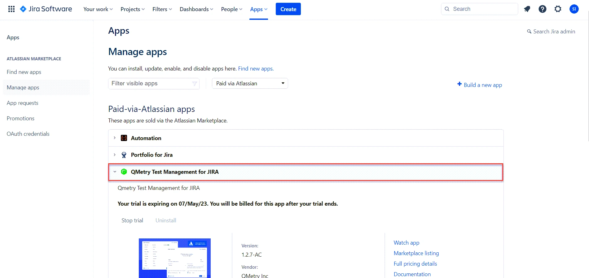 QTM4J Atlassian Manage App