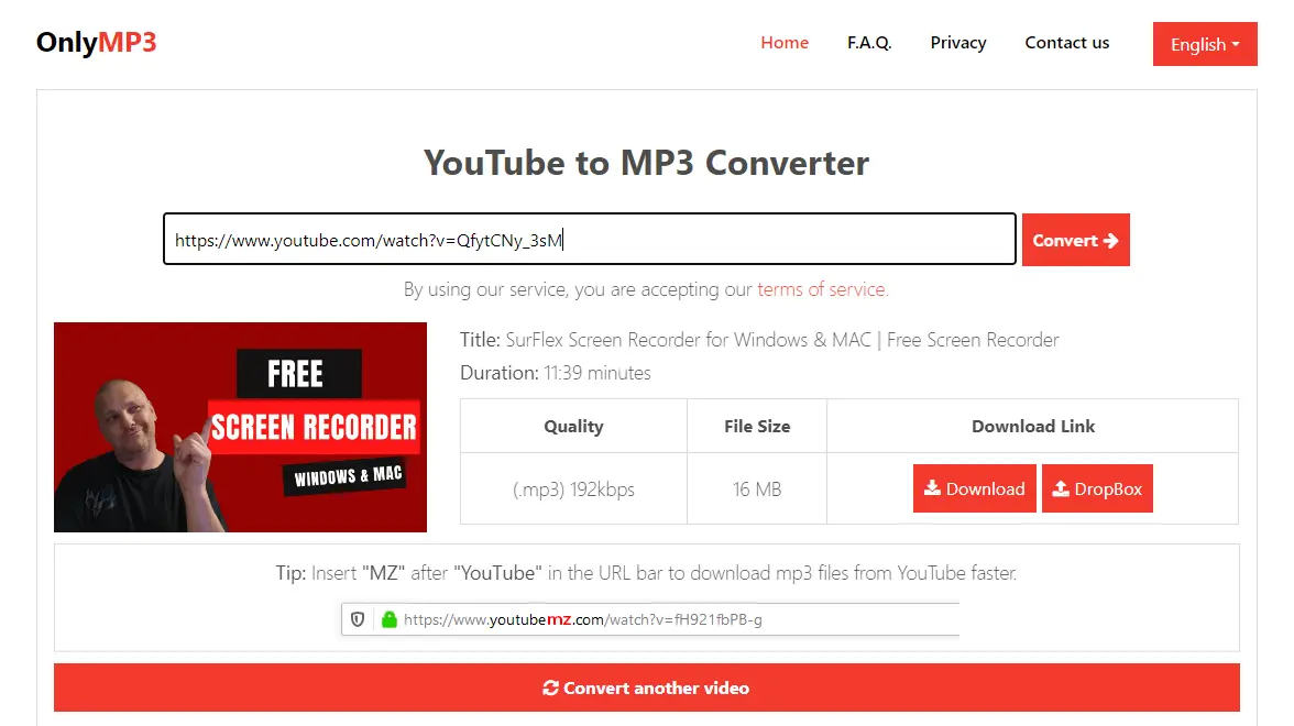Only MP3 page