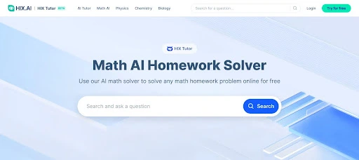HIX Tutor’s AI Math AI Solver
