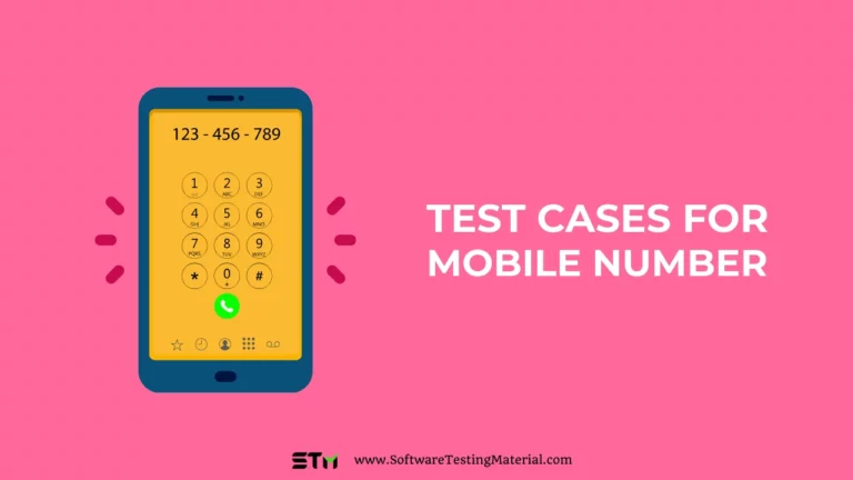 Test Cases For Mobile Number