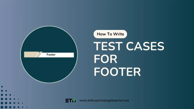 Test Cases for Footer