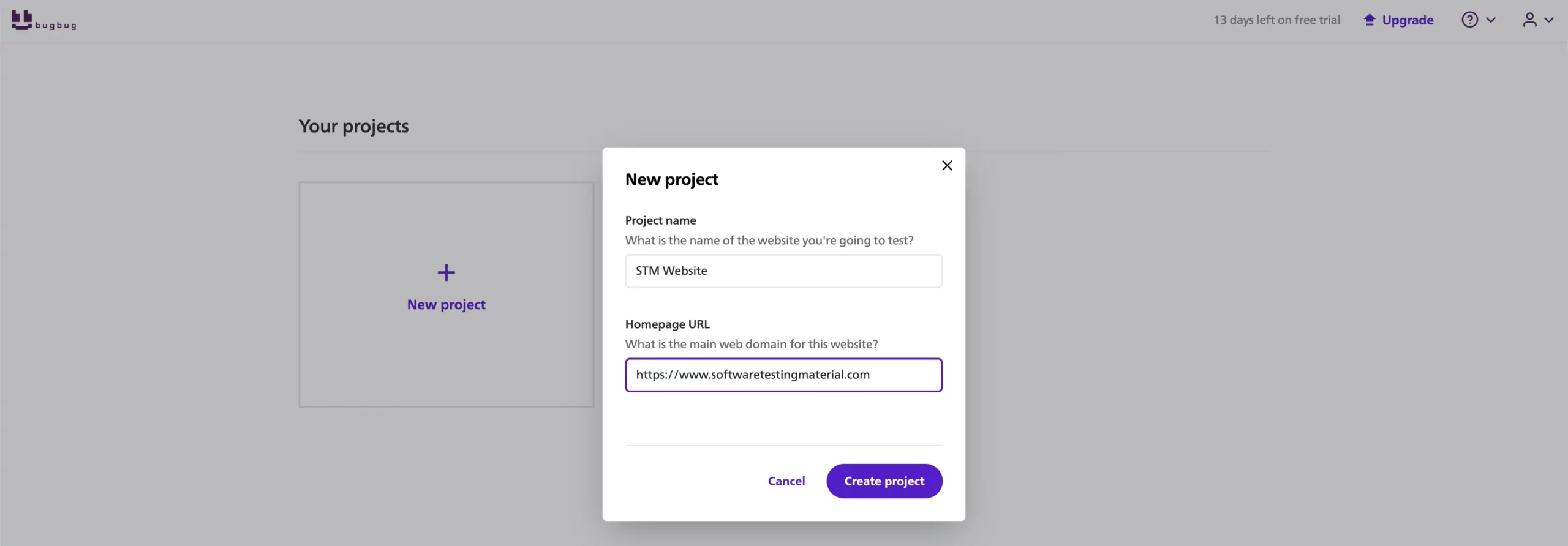 Adding New Project