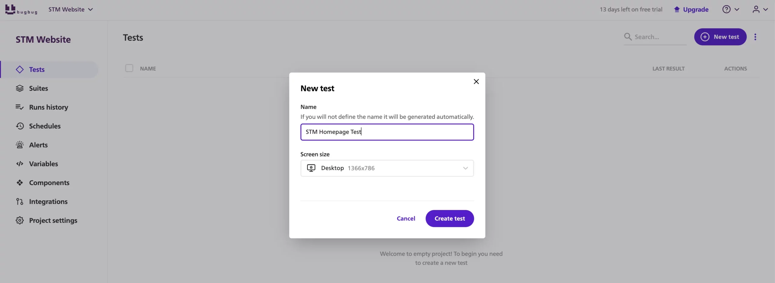 Adding New Test