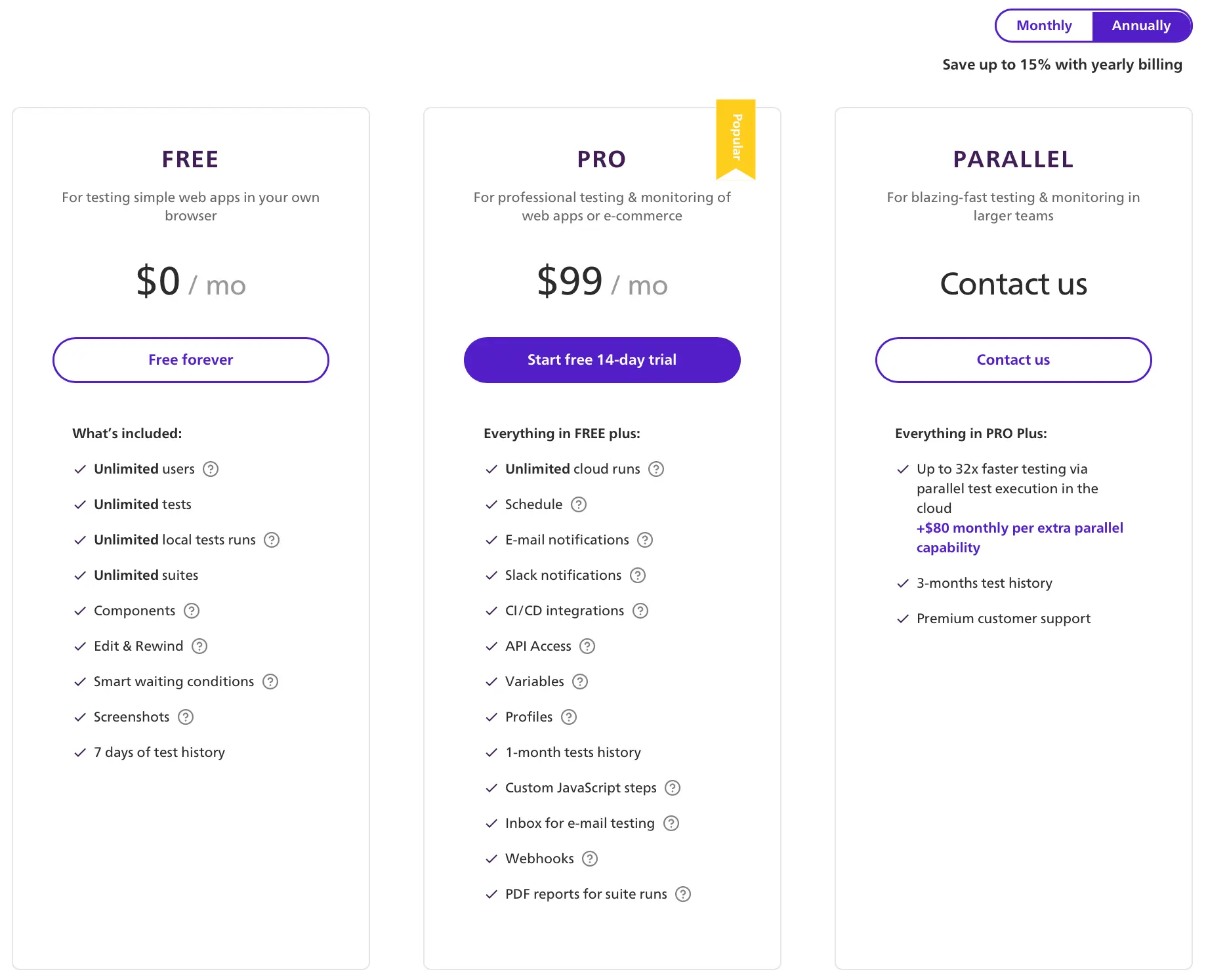 BugBug Pricing