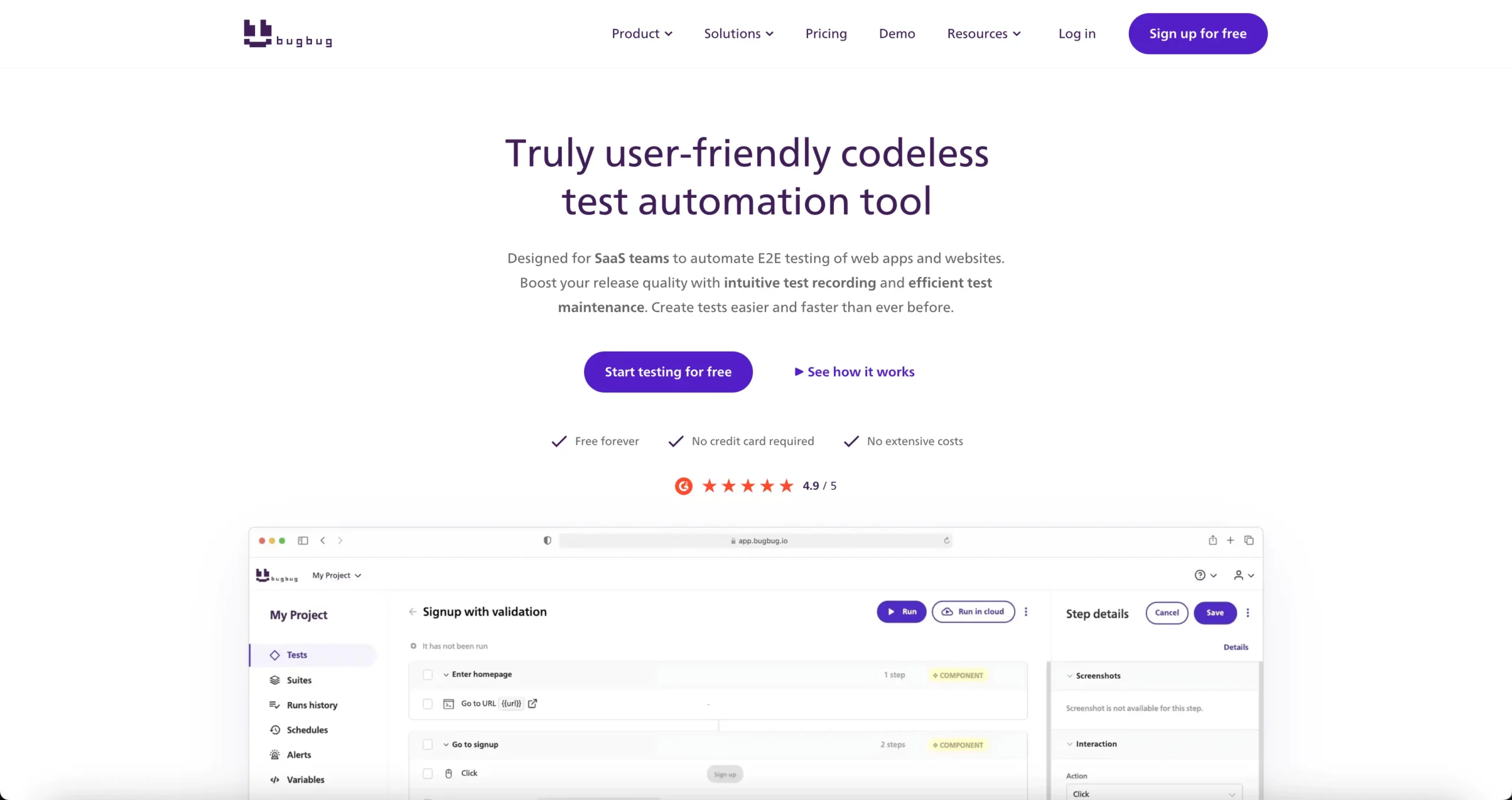 BugBug Homepage
