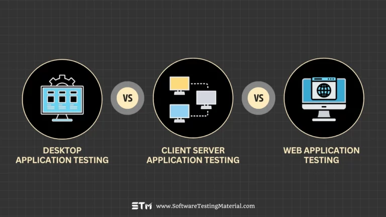 Desktop Application testing Vs Client-Server Application Testing Vs Web Application Testing