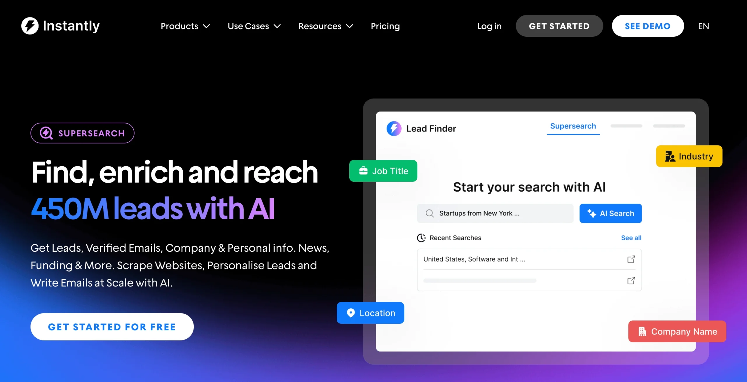 Instantly AI Supersearch